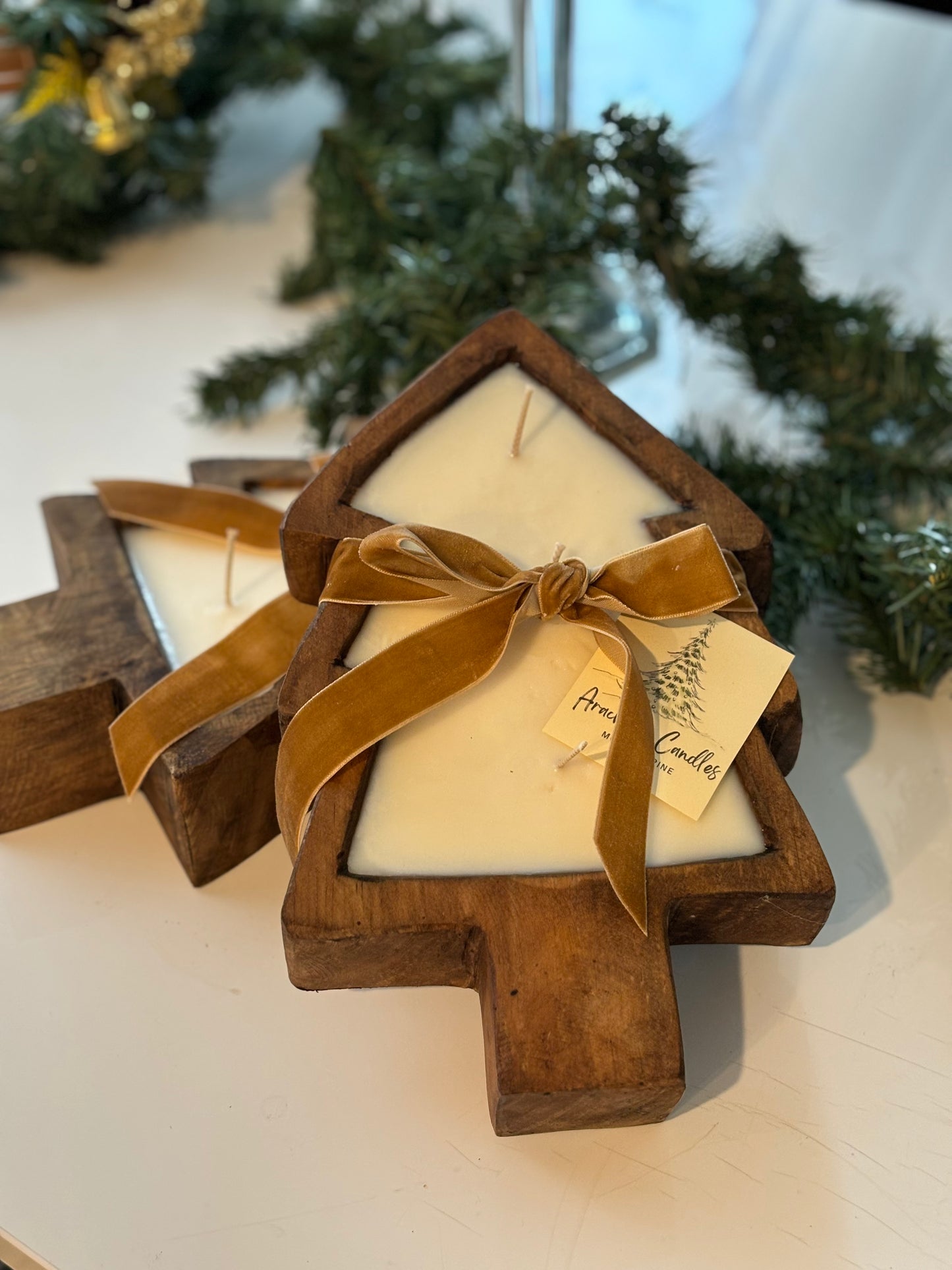 Christmas Tree Wooden Bowls
