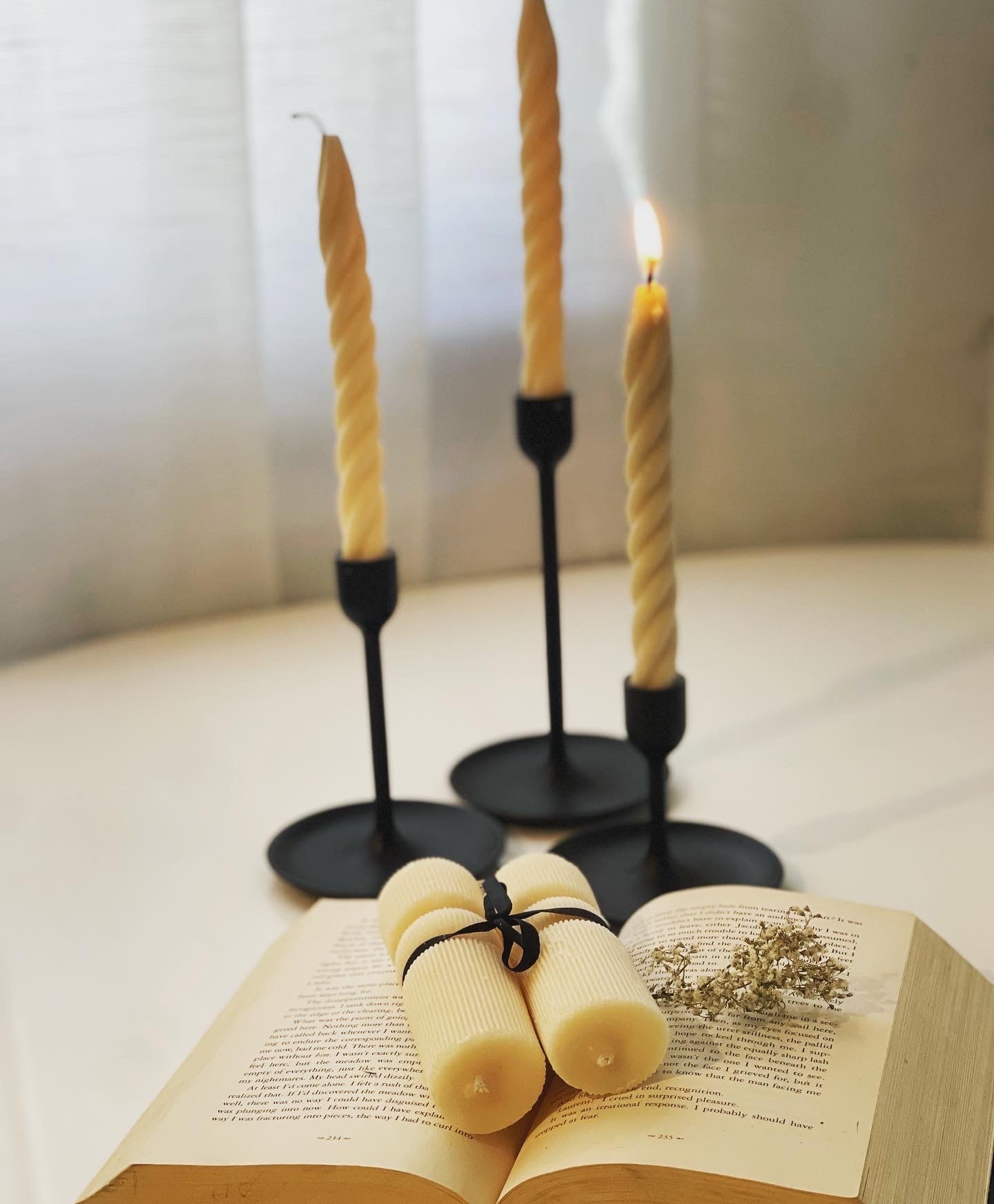 Twisted Tapered Candle Set