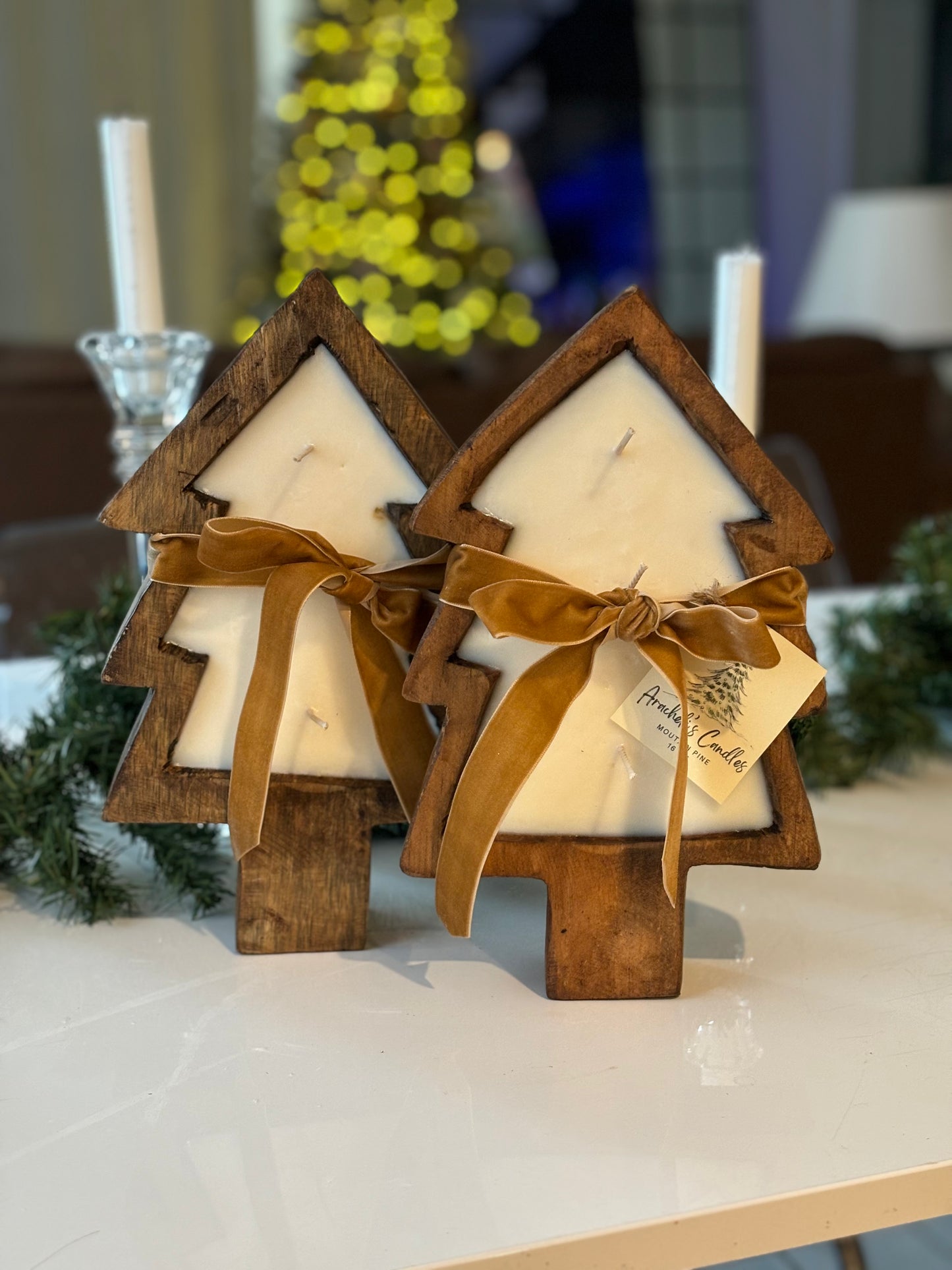Christmas Tree Wooden Bowls
