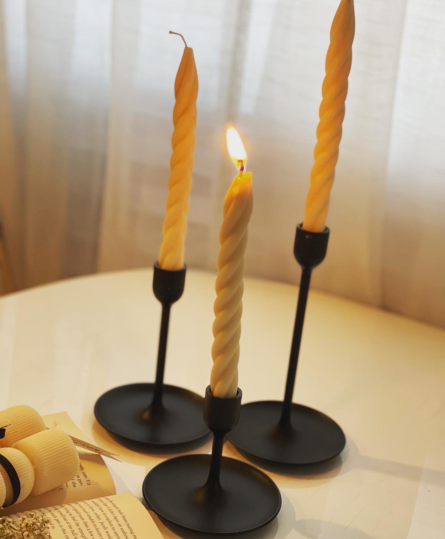 Twisted Tapered Candle Set