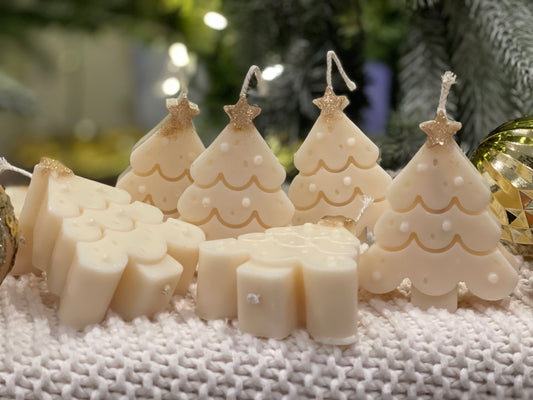 White Christmas Tree Candle