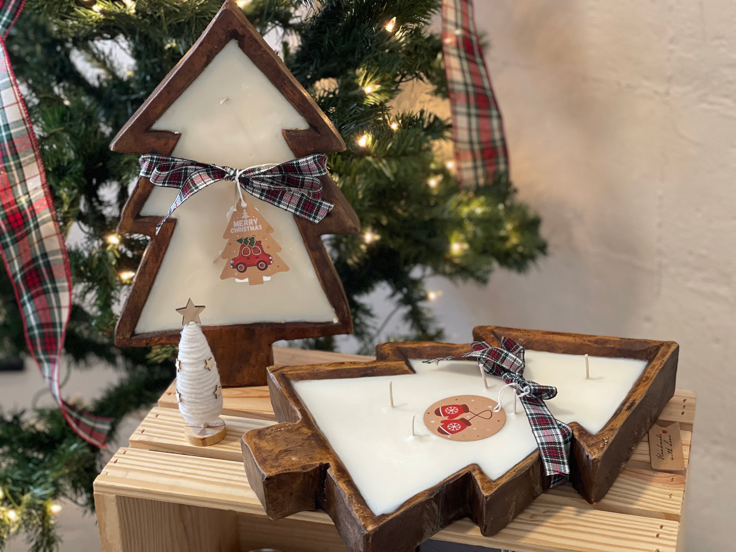 Christmas Tree Wooden Bowls