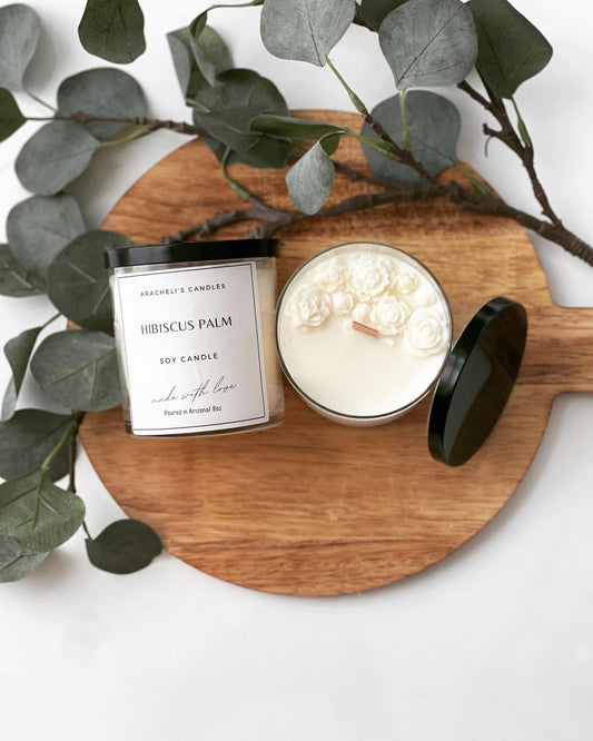 Hibiscus Palm Jar Candle