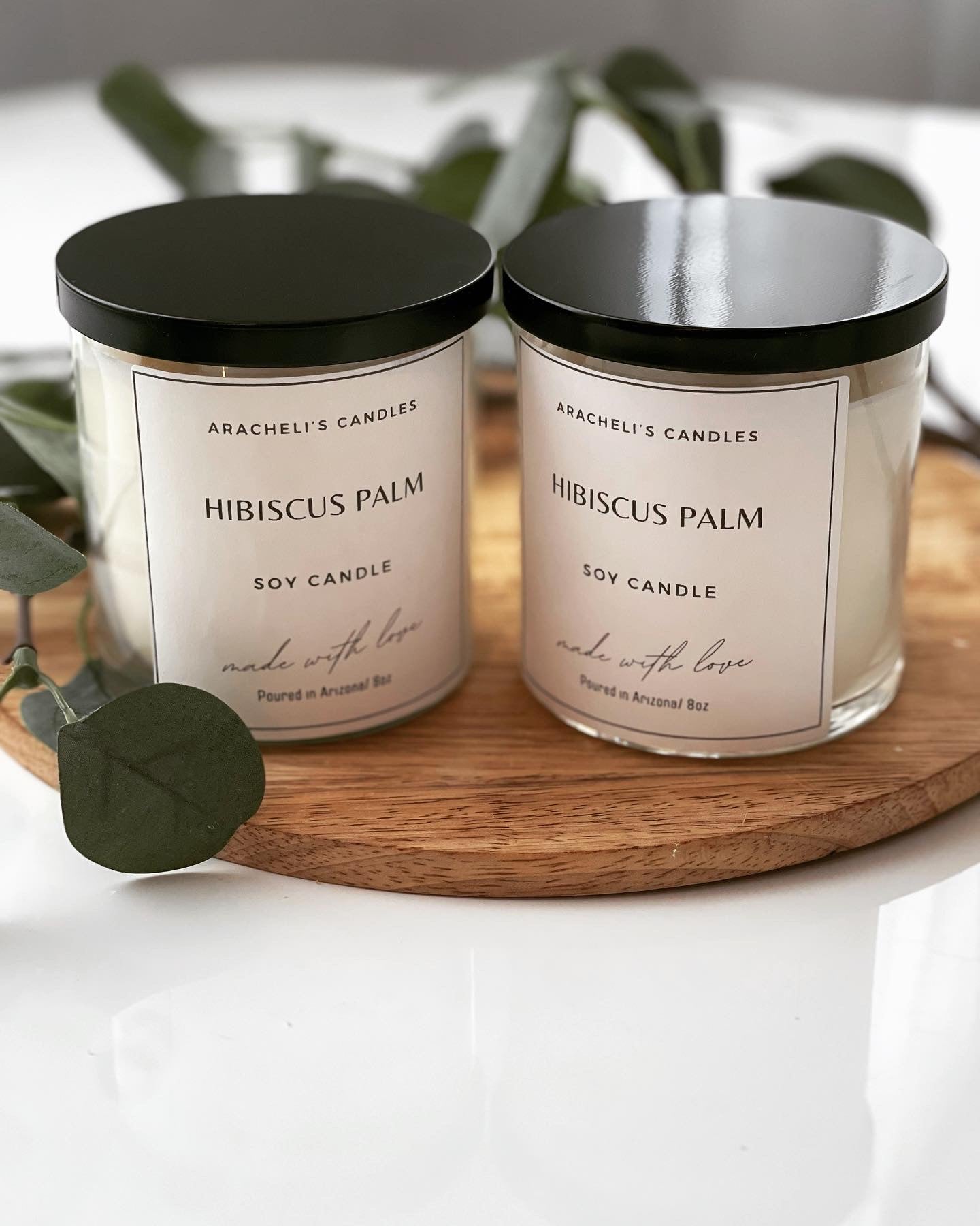 Hibiscus Palm Jar Candle